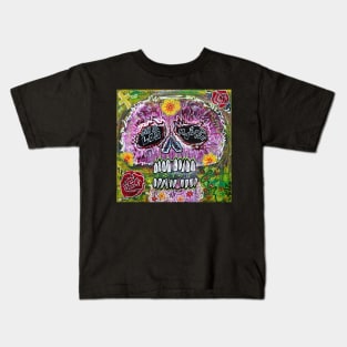 Craneo Rosado De Los Muertos Kids T-Shirt